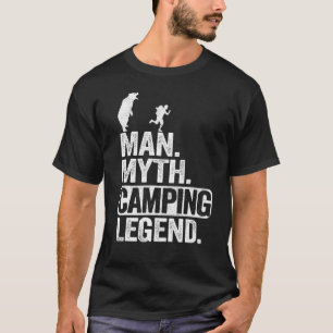 Mens Man Myth Camping Legend Fun Bear Joke Outdoor T-Shirt