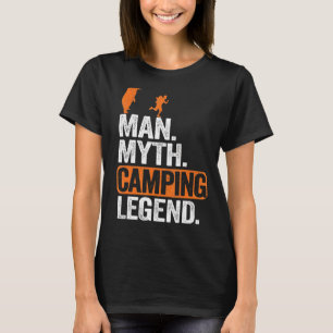 Mens Man Myth Camping Legend Fun Bear Joke Outdoor T-Shirt
