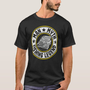 Mens Man Myth Fishing Legend Dad Tackle Box Grandp T-Shirt