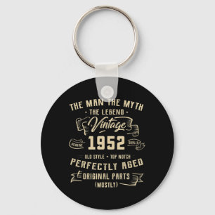 Mens Man Myth Legend 1952 70th Birthday Tee For 70 Key Ring