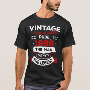 Mens Man Myth Legend 1988 35th Birthday For 35 Yea T-Shirt