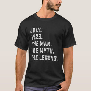 Mens Man Myth Legend July 1923 100th Birthday 100 T-Shirt