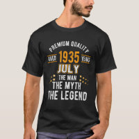 Mens Man Myth Legend July 1935 88th Birthday 88 Ye