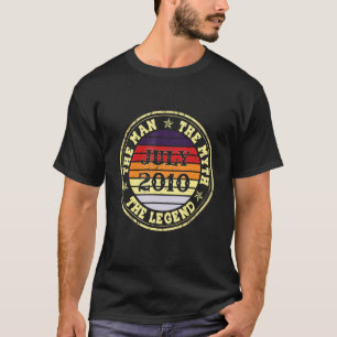 Mens Man Myth Legend July 2010 12th Birthday 12 Ye T-Shirt