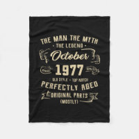 Mens Man Myth Legend October 1977 45th Birthday