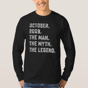 Mens Man Myth Legend October 2009 13th Birthday 1 T-Shirt