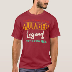 Mens Man Myth Legend Plumber Tech Plumbing T-Shirt