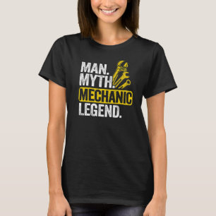 Mens Man Myth Mechanic Legend Car Guy Garage Dad M T-Shirt