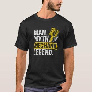 Mens Man Myth Mechanic Legend Car Guy Garage Dad M T-Shirt
