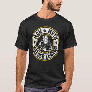 Mens Man Myth Welder Legend Metal Worker Dad Vinta T-Shirt