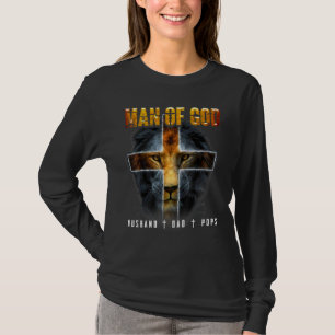 Mens Man Of God Husband Dad Pops T-Shirt