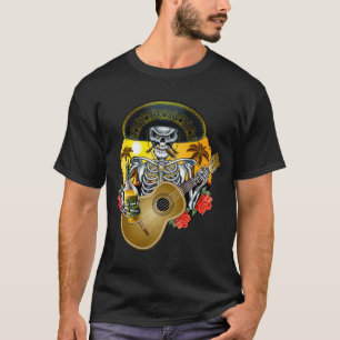 Mens Mariachi Skeleton Dia De Los Muertos Day Of T-Shirt