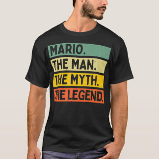 Mens Mario The Man The Myth The Legend Funny Perso T-Shirt