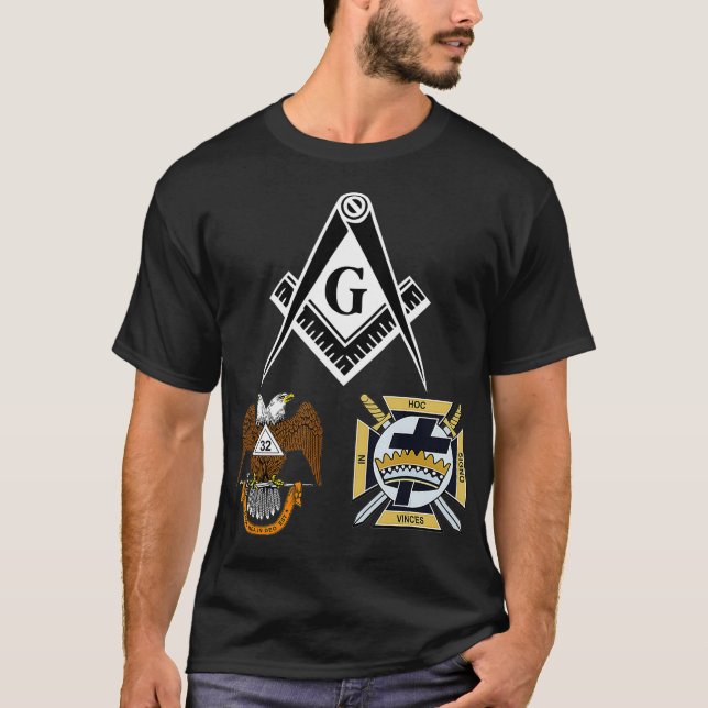 Mens Mason Scottish York Rite T  Masonic Tee (Front)