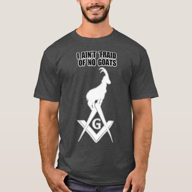 Mens Masonic Short Sleeve Goat Tshirt (Front)