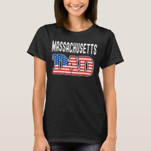 Mens Massachusetts Dad USA States Mens Massachuset T-Shirt