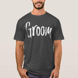 Mens Matching Bride and Groom Couples Wedding T-Shirt