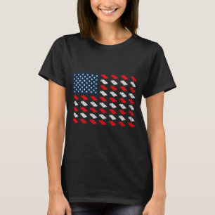 Mens matching cornhole american flag july 4th T-Shirt