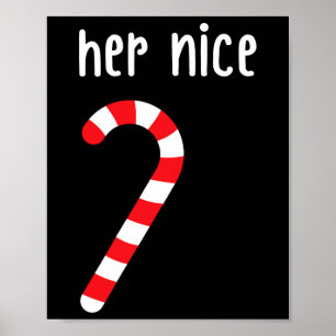 Mens Matching Naughty And Nice Couples Matching Ch Poster