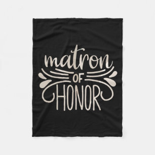 Mens Matron Of Honour Bride And Groom Tees Wedding Fleece Blanket