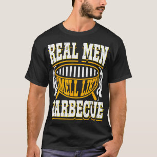 Mens Meat Smoking Design For Barbecue Lover Smell  T-Shirt