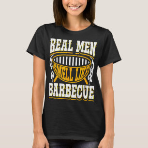 Mens Meat Smoking Design For Barbecue Lover Smell T-Shirt