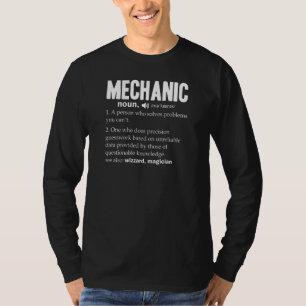 Mens Mechanic Definition Noun Dictionary Repair Re T-Shirt
