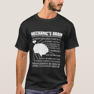Mens Mechanics Brain Problem Solving Function T-Shirt