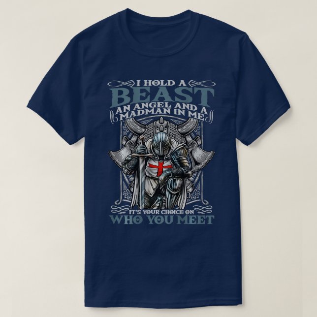 Mens Mediaeval Crusader Knight Templar Costume Chr T-Shirt (Design Front)