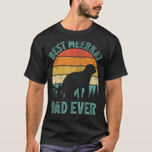 Mens Meerkat Vintage Best Meerkat Dad Ever Father T-Shirt