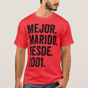 Mens Mejor Marido Desde 2001 21st wedding anniver T-Shirt
