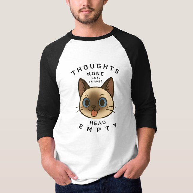 Men's Memurs No Thoughts Head Empty Raglan T-Shirt (Front)