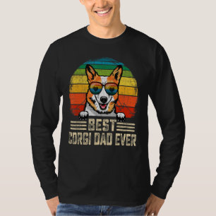 Mens Men Best Corgi Dad Ever Vintage Father's Day T-Shirt
