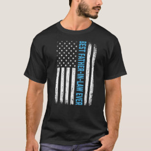 Mens Men Best Father In Law Ever Usa Flag 4th Of J T-Shirt