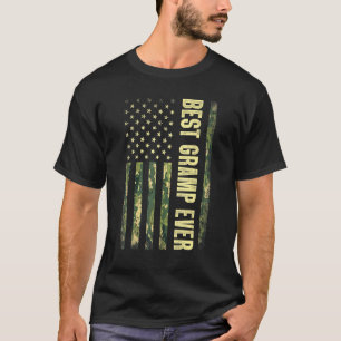 Mens Men Best Gramp Ever Usa Flag Camouflage Fathe T-Shirt