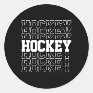 Mens Men Boy Ice Hockey Novelty Item Fan Coach Pla Classic Round Sticker