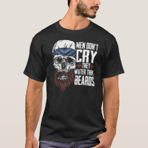 Mens Men Don't Cry They Water Their Beards Full B T-Shirt