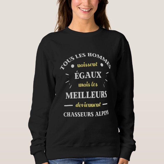 Mens Men Is Born As Alpine Hunters Humour Alpine M Sweatshirt (Front)