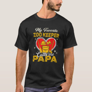 Mens Men My Favourite Zoo Keeper Calls Me Papa Fat T-Shirt