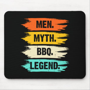 Mens men myth bbq legend fathers day grill king mouse pad