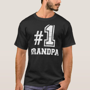 Mens Mens 1 Grandpa   Number One Father's Day T-Shirt