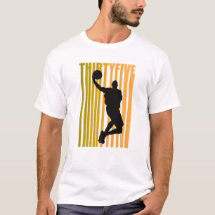 Mens Mens 35th Birthday Basketball 35 Today Player T-Shirt
