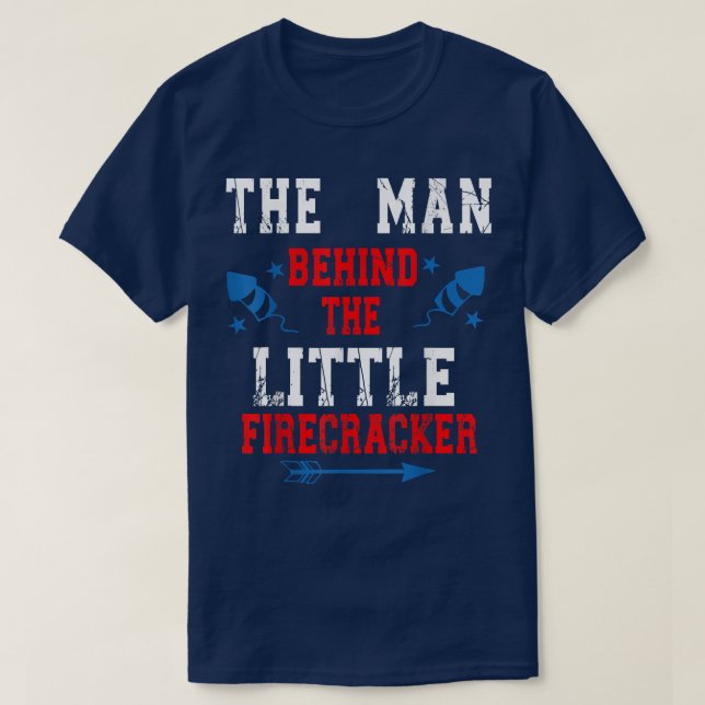 Mens Mens 4th Of July Pregnancy The Man Behind The T-Shirt (Design Front)