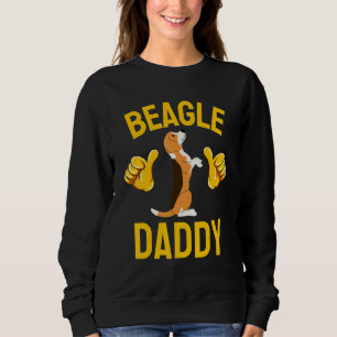 Mens Mens Best Beagle Daddy Ever Retro Vintage  Pu Sweatshirt