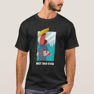 Mens Men's Best Dad Ever Dragon Climbing Father's T-Shirt