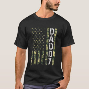 Mens Mens Daddy American Flag Proud Dad Usa Father T-Shirt