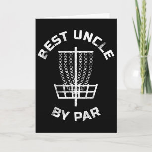 Mens Mens Disc Golf Gift Best Uncle By Par Disc Go Card
