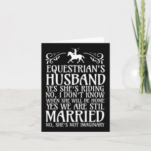 Mens Mens Equestrians Husband Funny Horseback Ridi Card