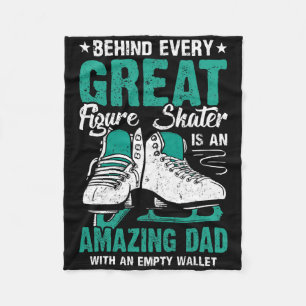 Mens Mens Figure Skates Father's Day Sport Figure Fleece Blanket