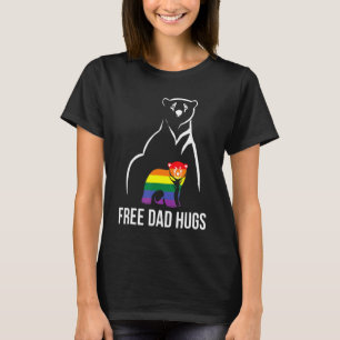 Mens Mens Free Dad Hugs Gay Pride Lgbt Rainbow Men T-Shirt